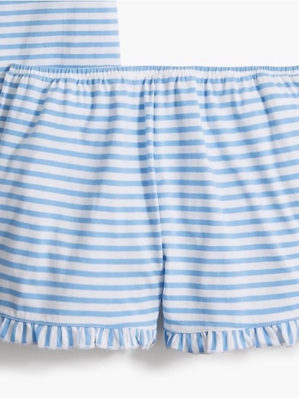 Light Blue & White Striped Pajama Shorts j crew lounging